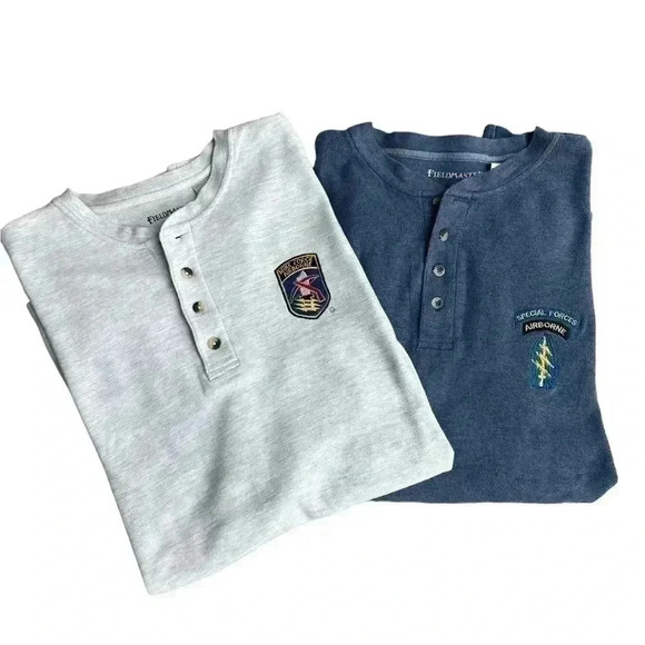 Fieldmaster 2 Shirt Bundle. Henley Style Shirts. - Picture 1 of 10